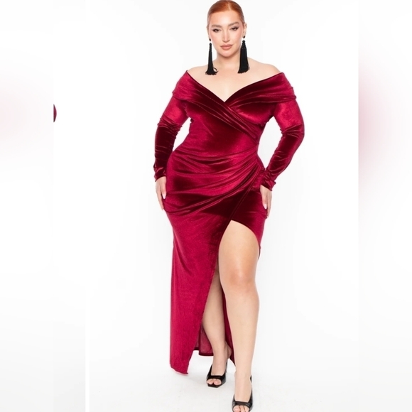 Curvy Sense Olivia velvet dress - Picture 2 of 10